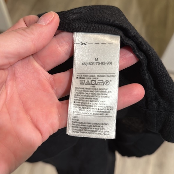 Banana Republic Black Crop linen tank - Picture 4 of 4